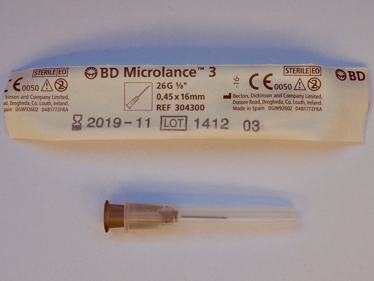 BD 26 gauge x 5/8 inch needle