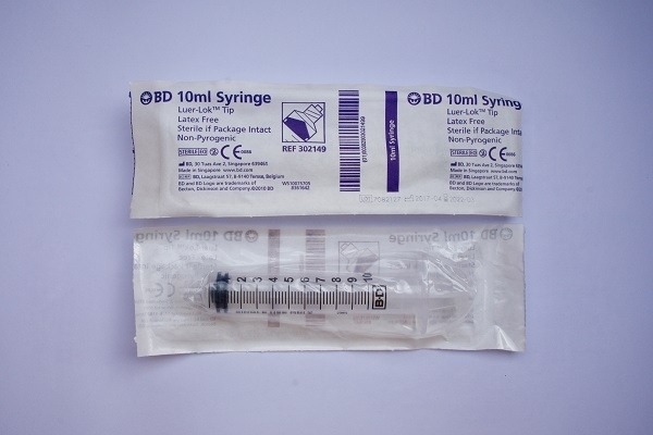 BD 10ml luer lok syringe