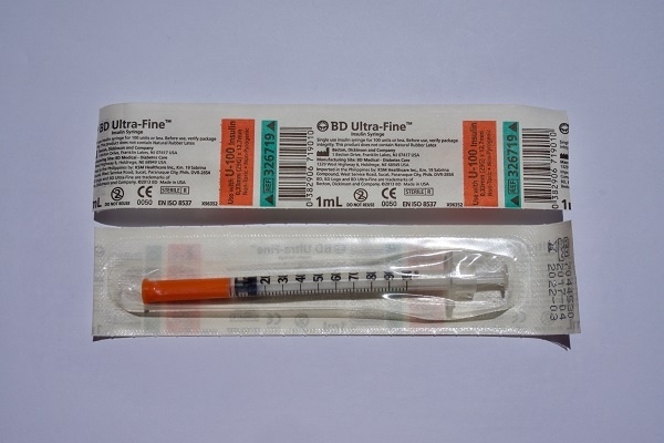 BD 1ml syringe - permanent 29 gauge needle