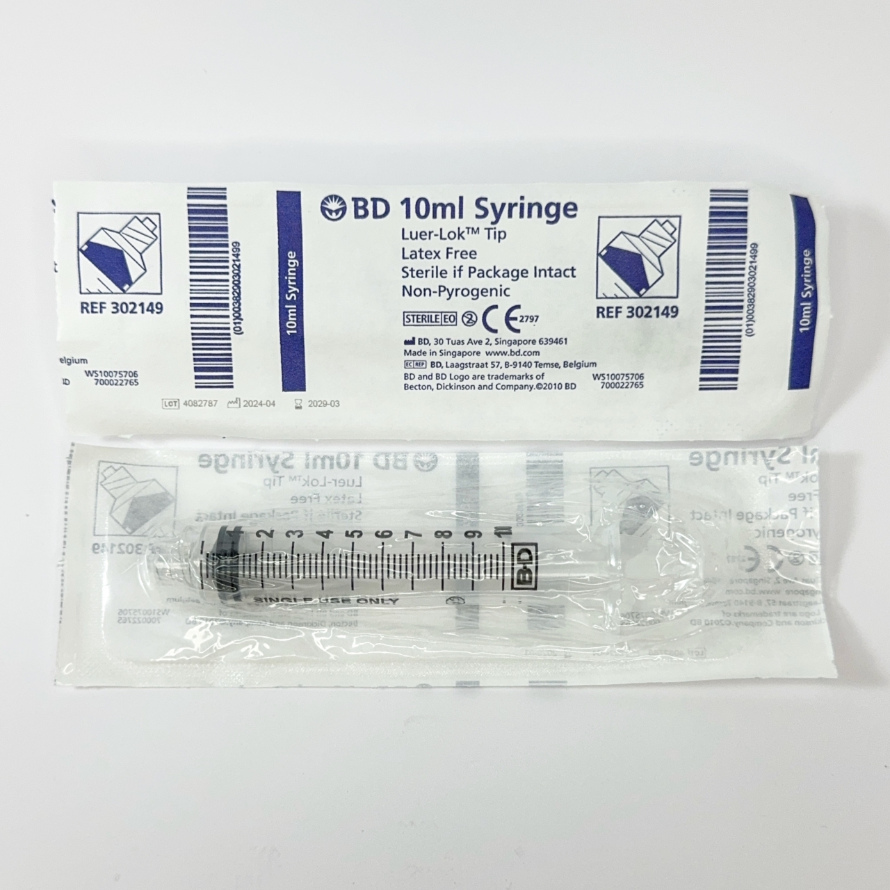 BD 10ml luer lok syringe