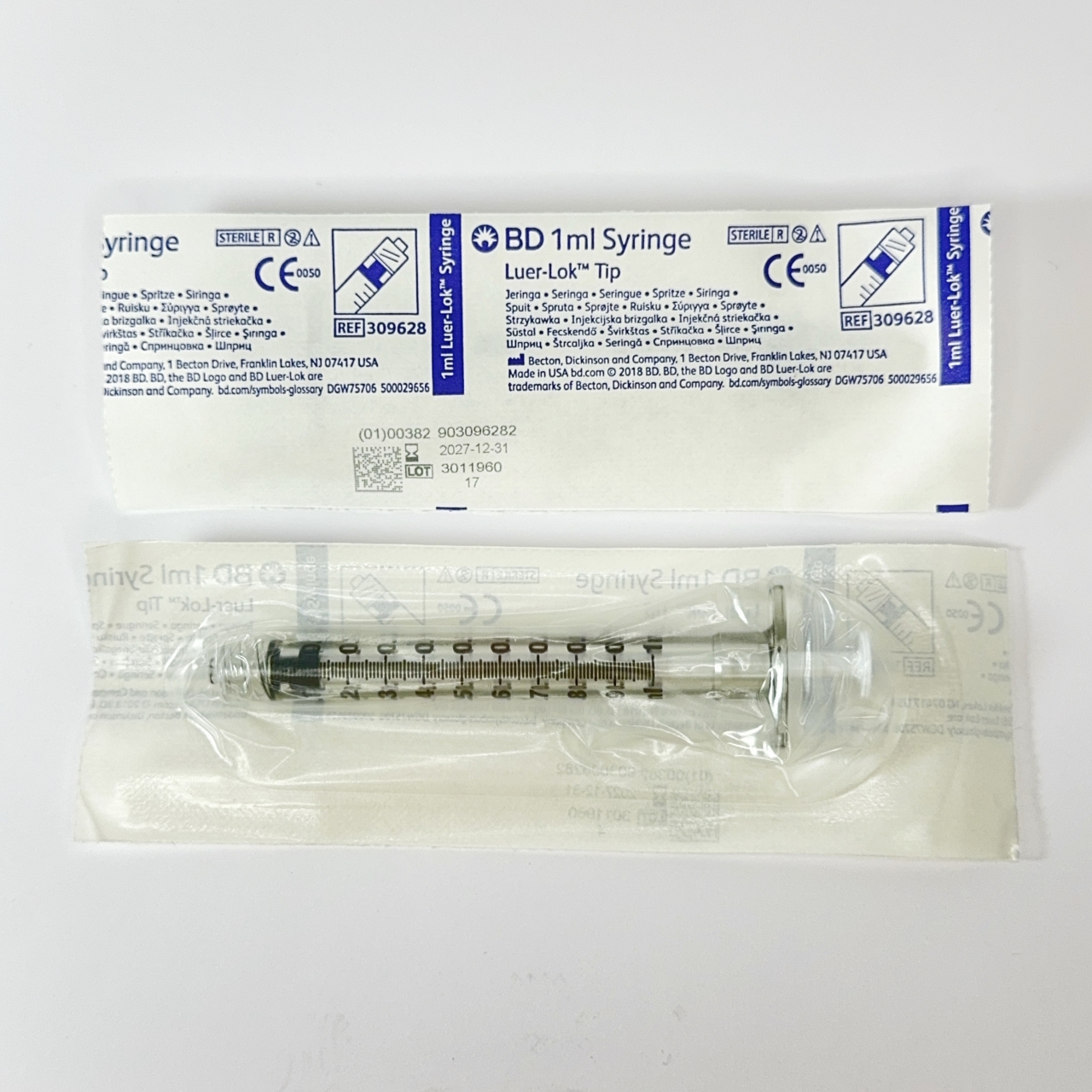 BD 1ml luer lok syringe