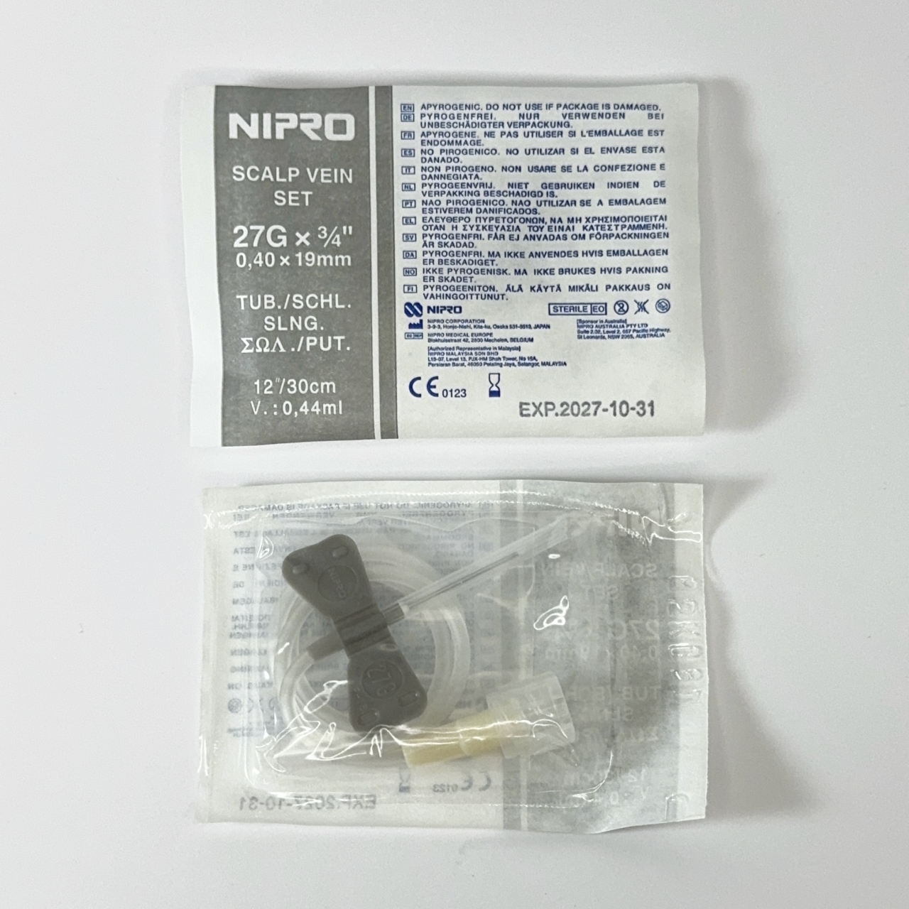 Nipro Butterfly 27 gauge x 3/4 inch needle